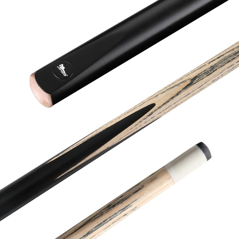 HMQQ 58" One Piece Pool Cue Stick with 13MM Leather Tip, Weight 20OZ Billiards Cue Stick, Pool Stick Set of 4/ Set of 6/ Set of 8 (Black&Natural Wood Color) - Image 4